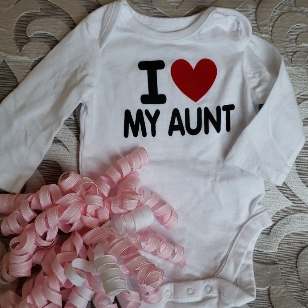💞I Love My Aunt Long Sleeve Onesie 0-3 Month 💞